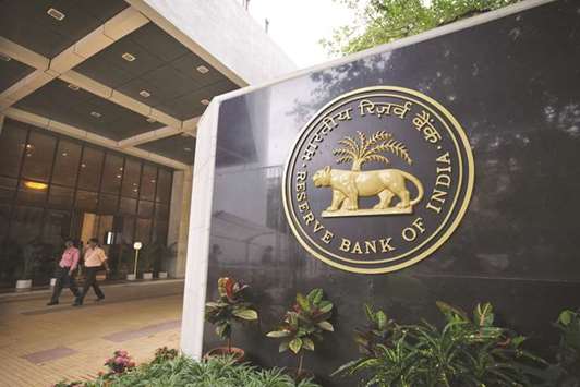Reserve Bank of India signage is displayed at the entrance to its headquarters in Mumbai. Expectations for rate hikes are building after minutes of the RBIu2019s February 6-7 meeting released on Wednesday showed there was concern that inflation already running at faster than 5% will accelerate.