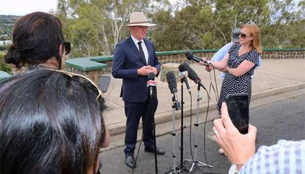 Barnaby Joyce, Australia's Deputy Prime Minister and Minister for Agriculture and Water Resources, speaks during a media conference in the town of Armidale on Friday.