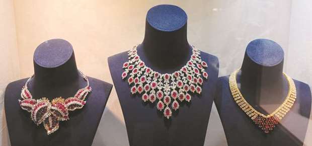 Some of the necklaces at Bijan & Companyu2019s boutique: PICTURE: Shemeer Rasheed