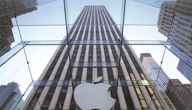 The Apple logo is seen at its 5th Avenue location in New York. Apple is in talks to buy long-term supplies of cobalt directly from miners for the first time, seeking to ensure it will have enough of the key battery ingredient amid industry fears of a shortage driven by the electric vehicle boom.
