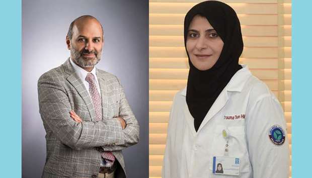 Dr Hassan al-Thani and Dr Aisha Fathi Abeid.