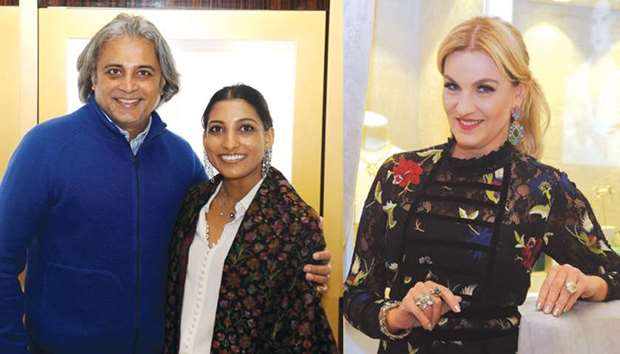 Sameer Bhansali and daughter Anar Bhansali. Right: Ana Marcelo. PICTURES: Shemeer Rasheed.