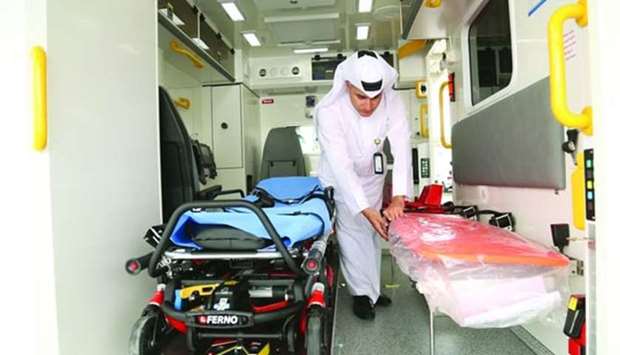 The interior of a newly launched ambulance.