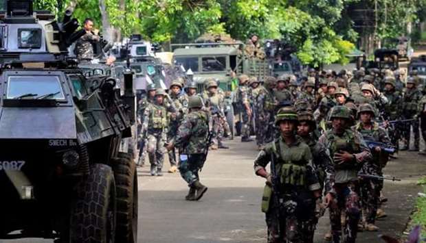 Philippine security forces in the country's southern region