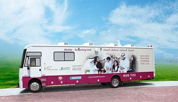 The mobile unit is a key component to the programmeu2019s mission to raise cancer awareness across Qatar.