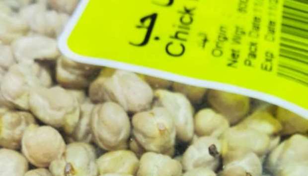 Chickpeas were among the foodstuff seized by authorities.