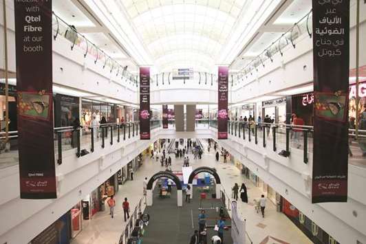 Customers shopping at a mall in Doha. Total organised retail supply in Qatar is almost 1.3mn sqm, distributed amongst the countryu2019s 20 principle shopping malls, almost doubling the supply from 2014.