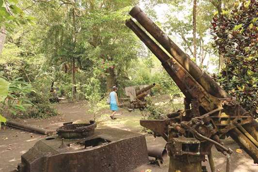 WAR REMAINS: At the Vilu War Museum, we tried to imagine these tanks and anti-aircraft guns thundering during intense battles.