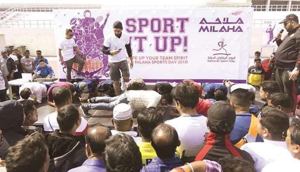 Milaha sports activities at Al Arabi sports club.