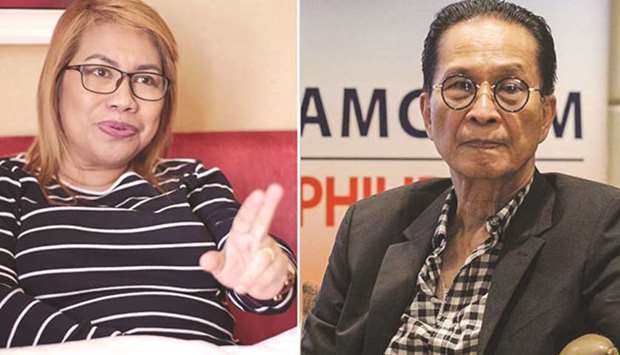 Cotabato City Mayor Cynthia Guiani Sayadi (left) and Palace spokesman Salvador Panelo.