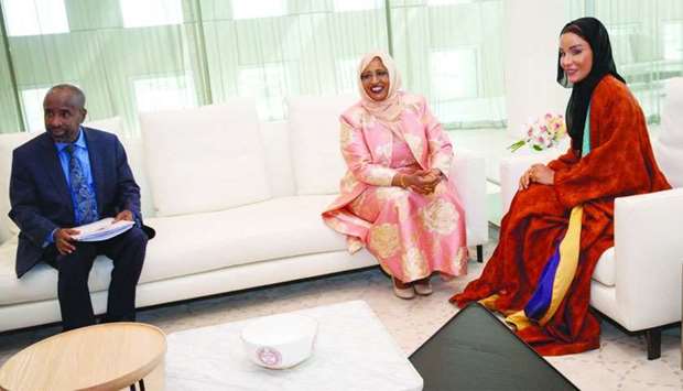 Sheikha Moza meets Somalia's First Lady