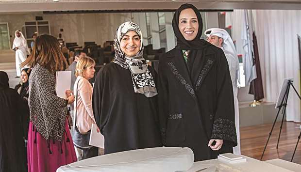 Maryam Alhajri, Director, Academyati and Buthaina Ali al-Nuaimi, President of Pre-University Education, Qatar Foundation, at the launch event.