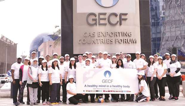 GECF staff actively participated in the National Sport Day.