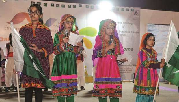 HIGH SPOT: The stage performances by the students of various schools highlighted the traditional Pakistani culture, music and dance. Photos supplied