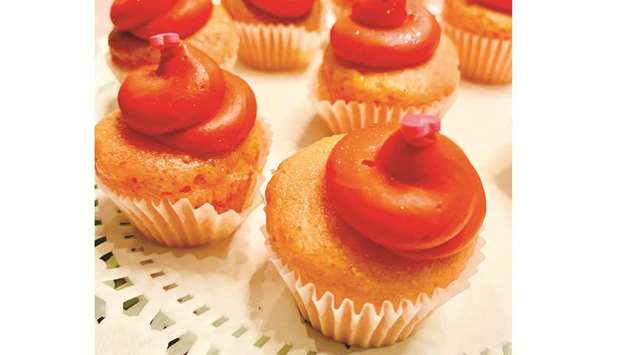 Orange Cranberry Cupcakes.