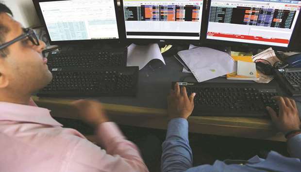 Bharti Airtel, Infosys, Asian Paints, Reliance Industries and Coal India declined 1% to 3%. Traders at the Bombay Stock Exchange. The Sensex lost 157.89 points or 0.44% to settle at 35,876.22 points yesterday.