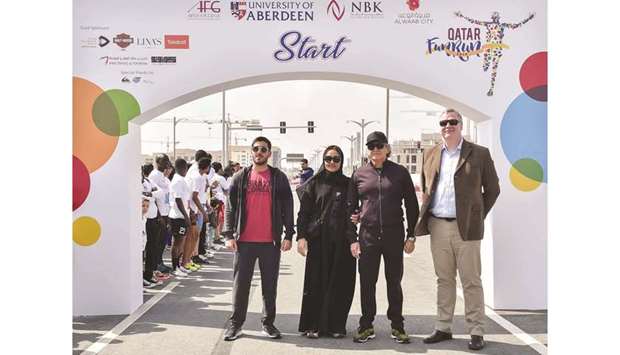 Dignitaries attending the AFG College with the University of Aberdeen Fun Run.