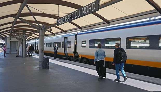 A Eurostar train at Gare du Nord