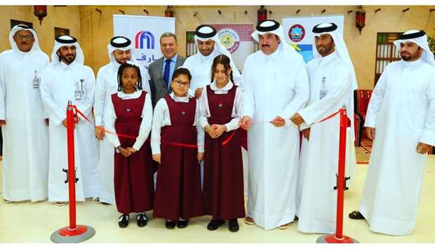 Officials and children at the opening of the event in Doha. PICTURE: Ram Chand