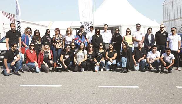 The guests at AABu2019s first Ladies event in Lusail International Circuit.