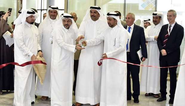 Qatar University president Dr Hassan Rashid al-Derham at the opening of the QU Career Fair along with other officials and dignitaries.