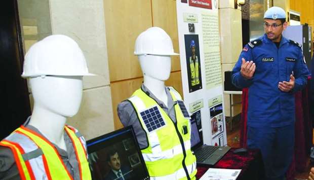 Major engineer Ali Hassan al-Rashed giving a briefing about the Smart Vest. PICTURE: Jayaram