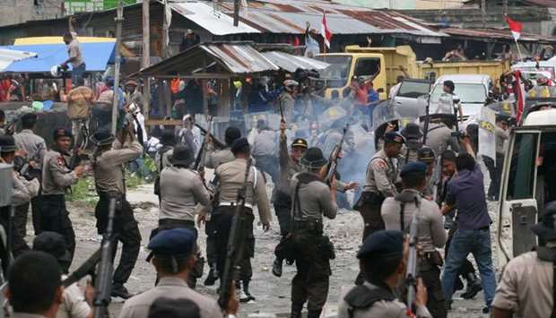 Clashes in Indonesia's province of Papua