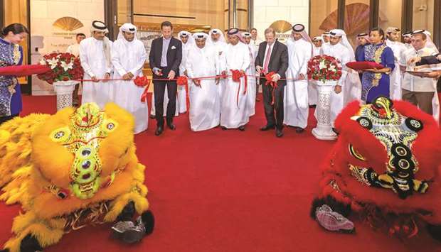HE the Minister of Commerce and Industry Ali bin Ahmed al-Kuwari, officiated the ribbon cutting ceremony of Mandarin Oriental, Doha, yesterday in the presence of senior officials and other dignitaries.