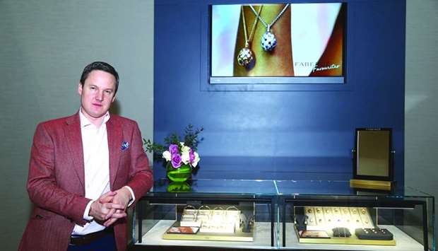 Faberge managing director Antony Lindsay beside the 'egg bar', which showcases some of the latest collections that has been attracting a lot of interest among the younger generation. PICTURES: Jayan Orma.