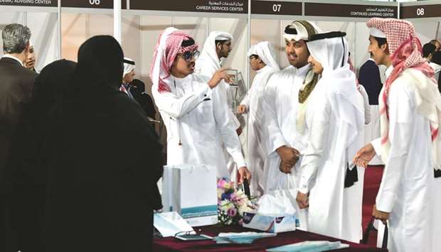 During the event, the exhibition showcased the various colleges and departments of service at QU.