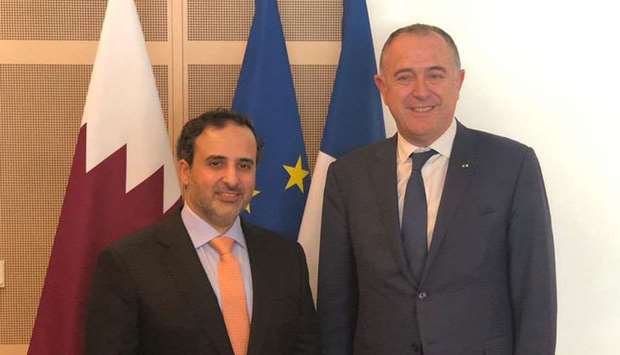 HE the Minister of Municipality and Environment Abdullah bin Abdulaziz bin Turki al-Subaie, with the French Minister of Agriculture and Agri-Food, Didier Guillaume, in Paris