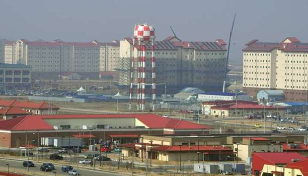 A general view of the US Camp Humphreys in Pyeongtaek