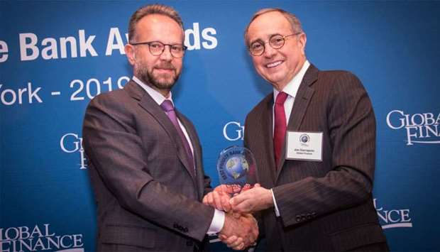 Daher receiving the award on behalf of IBQ at the gala dinner held in New York City.rnrn