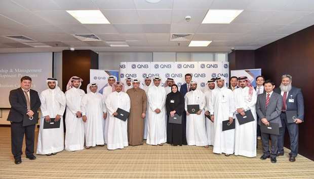 QNB employees at the leadership development and management development programme graduation