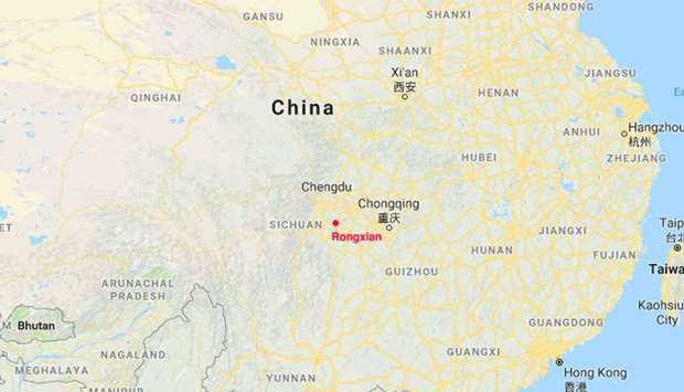 The magnitude 4.9 quake hit Rongxian county in Sichuan province on Monday afternoon