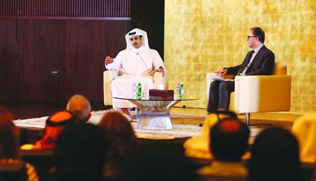 HE al-Kaabi during the forum hosted by Georgetown University in Qatar.rnrn