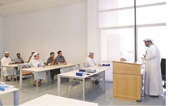 Prospective students attend HBKUu2019s information sessions at Qatar University.