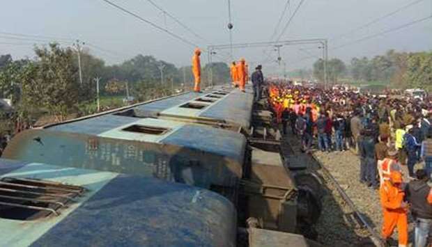 Train derails in eastern India