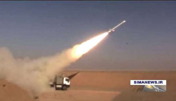 An image grab taken from a broadcast by Islamic Republic of Iran Broadcasting (IRIB) yesterday, reportedly shows the testing of a new cruise missile.