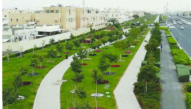 A view of the 'linear park'