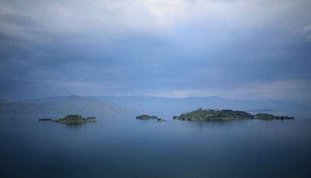 Lake Kivu is seen in the Democratic Republic of Congo