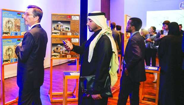 Dignitaries and other guests viewing the exhibition. PICTURES: Noushad Thekkayil
