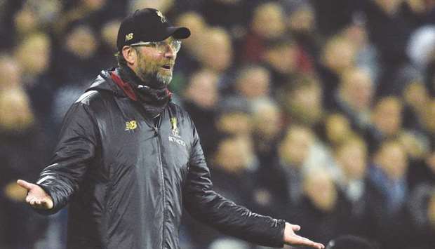 Liverpoolu2019s manager Jurgen Klopp called on the home fans to make Anfield a cauldron when Bournemouth visit today. (AFP)