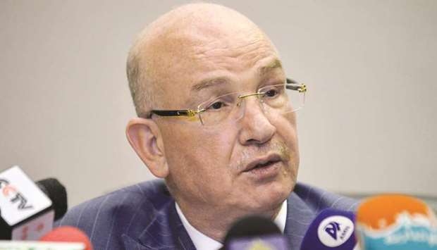 African Union (AU)u2019s Peace and Security Council chief Smail Chergui gives a press conference on the current ongoing works of the commission in different African countries to sustain peace during the 33rd Ordinary Session of the African Union Summit, in Addis Ababa, yesterday.