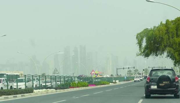 Dusty conditions in Doha yesterday. PICTURE: Shaji Kayamkulam