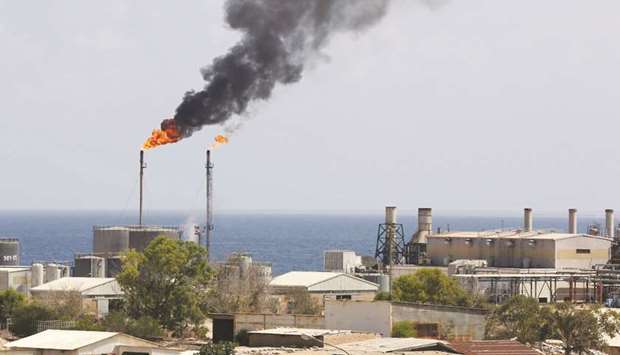 A general view of the oil installation in Zawiya (file).