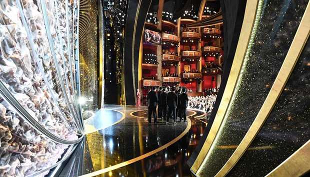 MEMORABLE NIGHT: Best Picture Award winners for Parasite accept an award onstage during the 92nd Annual Academy Awards at the Dolby Theatre on Sunday in Hollywood, California.  AFP
