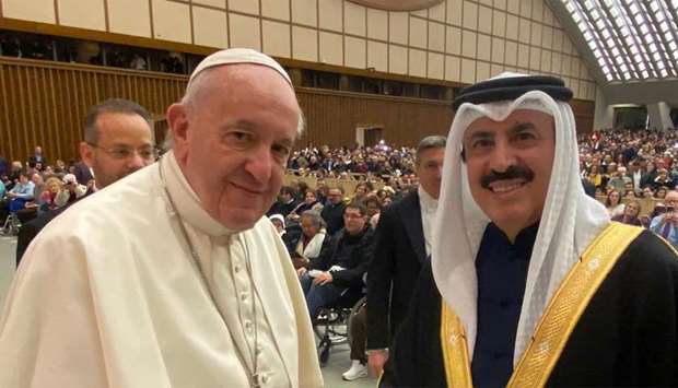 Pope Francis meets Qatar's envoyrnrn