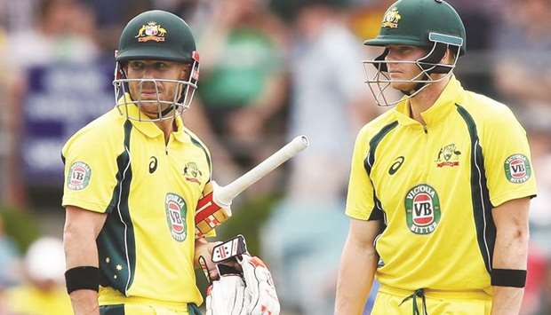 File photo of Australiau2019s David Warner (left) and Steve Smith. PICTURE: Cricket Australia