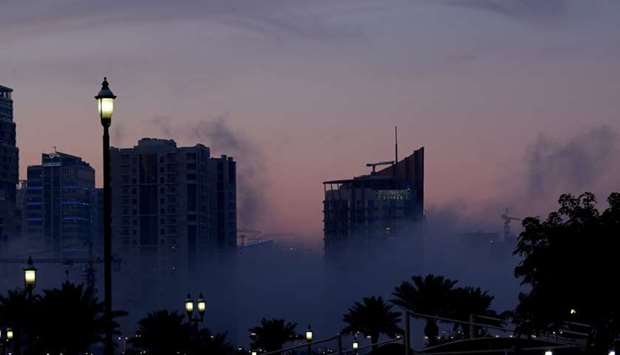 Snapshot from the foggy conditions experienced in Doha